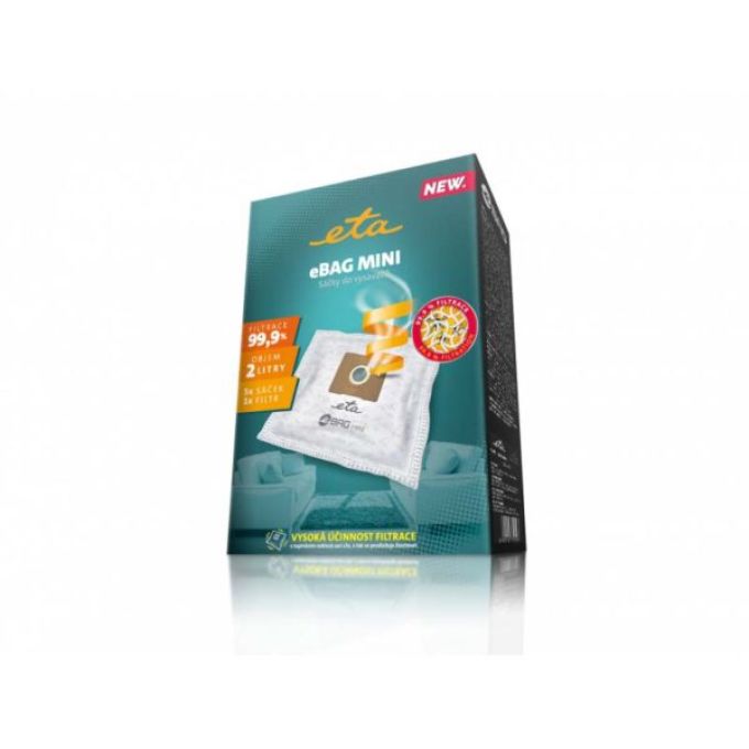 ETA EBAG ORIGINAL MINI GYÁRI MIKROSZÁLAS PORZSÁK (5DB+1FILTER/CSOMAG) 960068030