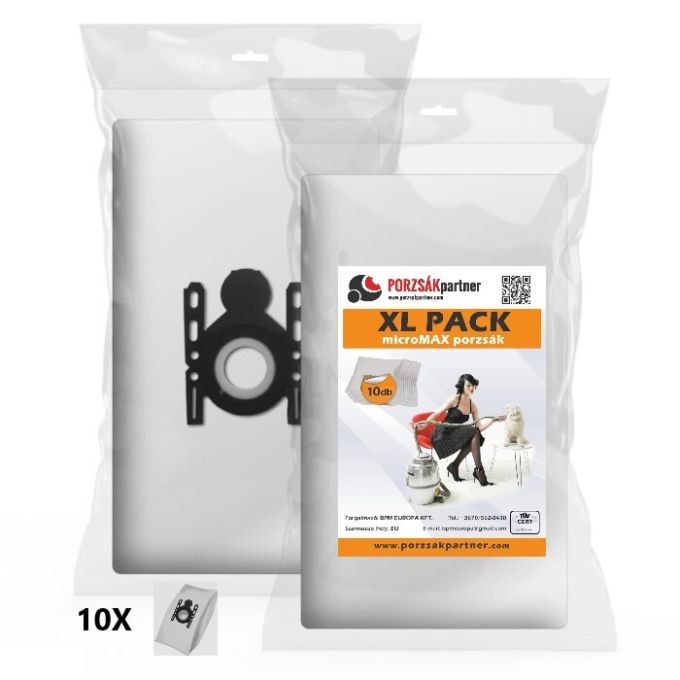 SIEMENS- BOSCH MICROMAX XLPACK PORZSÁK 3D MŰANYAG ELŐLAPPAL 10 DB/CSOMAG | 42025