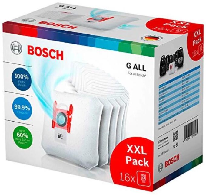 Bosch / Siemens G Stb. BBZ16GALL Gyári Mikroszálas Porzsák (16db/Csomag) | 17002095 / 00577755