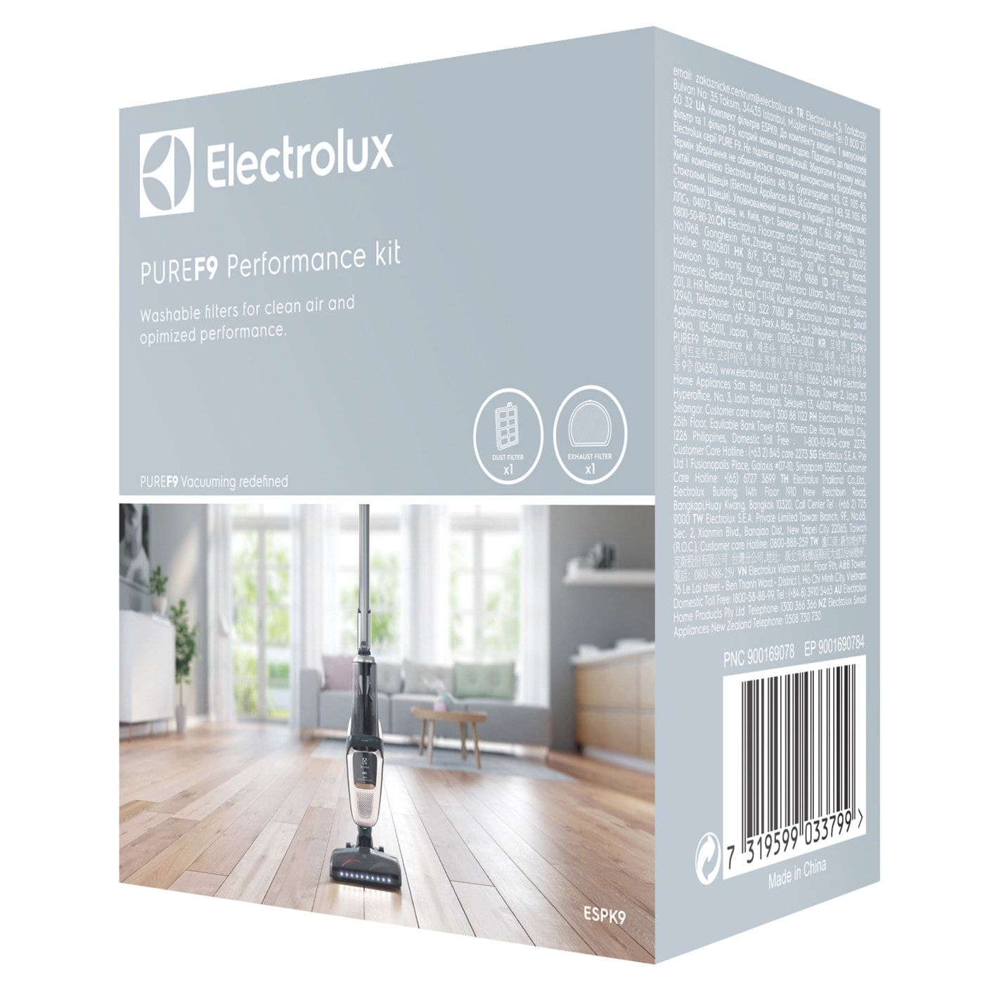 ELECTROLUX PURE F9 ESPK9 STARTER KIT GYÁRI PORSZÍVÓ HEPA FILTER / SZŰRŐ KÉSZLET | 9001690784