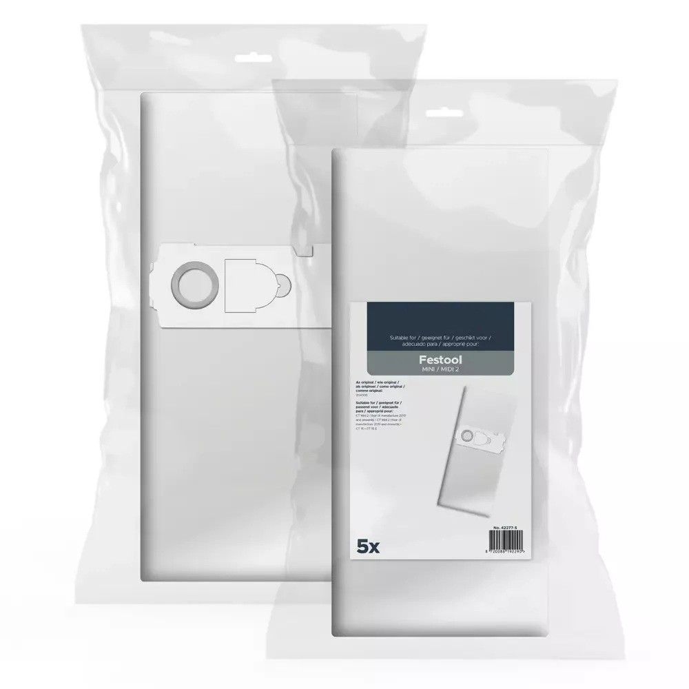 Festool CTL Mini 2 / Ctl Midi 2 / CT 15e / CT 25e Kompatibilis Prémium Mikroszálas Porzsák
