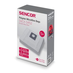 Sencor SVCX0452 / SVC 45 / SVC 52 Gyári mikroszálas porzsák (5db+1filter/csomag)