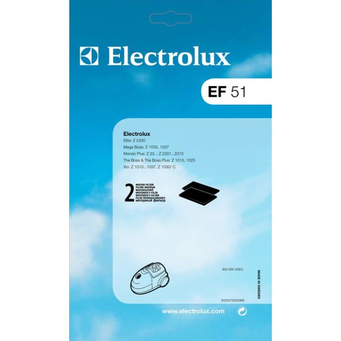 Electrolux EF51 Xio, The Boss Z 10.., Mondo Plus porszívó motorszűrők 2 db/csomag | 9000843293