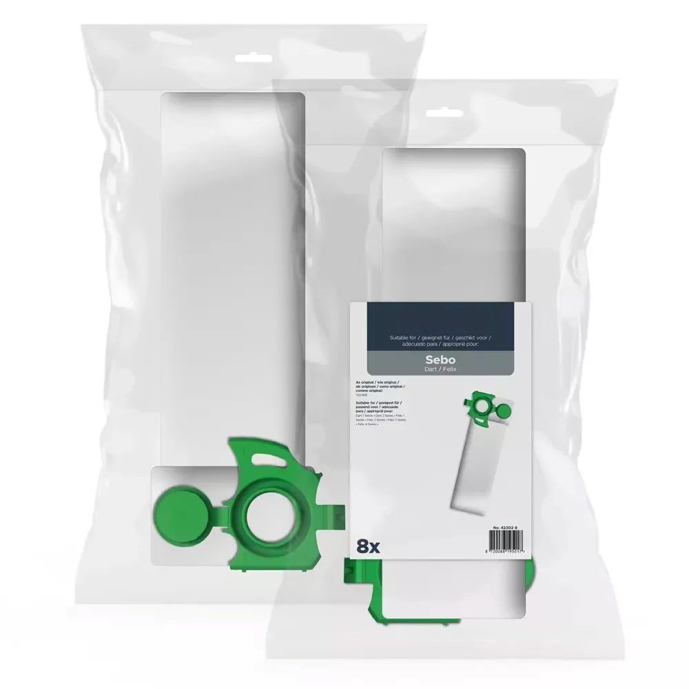 SEBO DART 2 / DART 4 / FELIX Kompatibilis Mikroszálas Porzsák (8db/csomag)| S7029ER