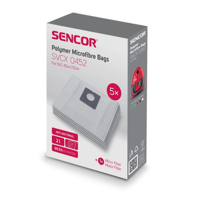 Sencor SVCX0452 / SVC 45 / SVC 52 Gyári mikroszálas porzsák (5db+1filter/csomag)