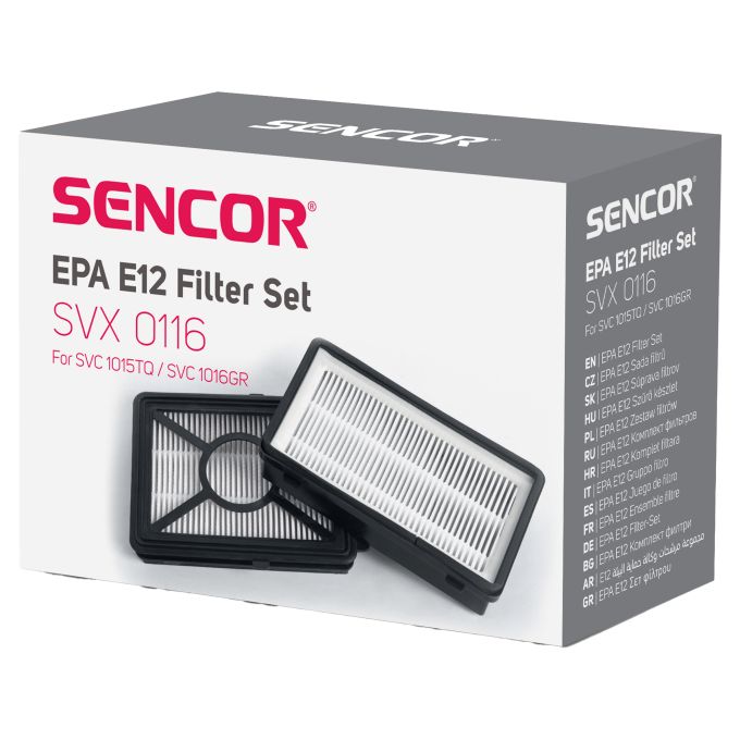Sencor SVX0116 / SVC 1015TQ / SVC 1016GR Gyári Porszívó Hepa Filter / Szűrő készlet Porszívóhoz